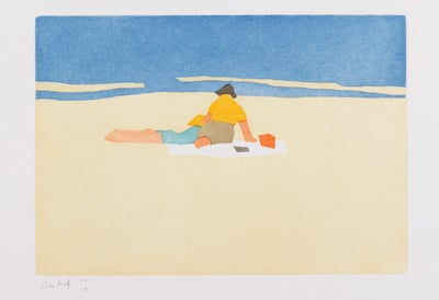 Figures on beach