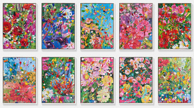 Large Hidden Gardens Oil Painting