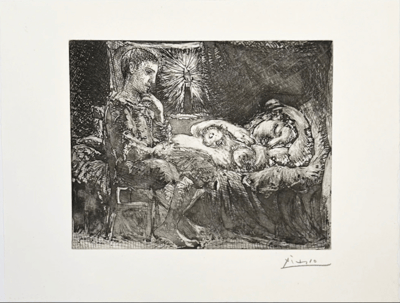Boy And Sleeping Girl With Candle