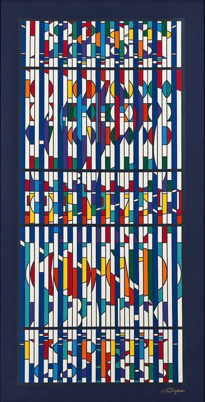 Untitled (Chromatic Vertical Grid)