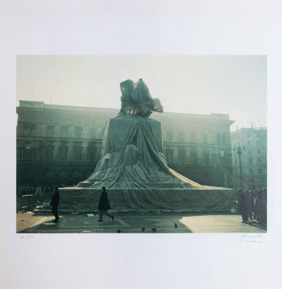 Wrapped Monumento To Vittorio Emanuele, Piazza Del Duomo