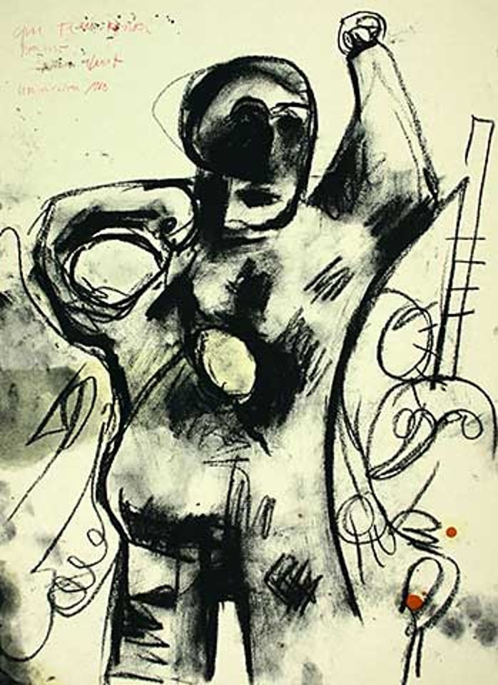Markus Lupertz – Untitled (Figur mit Arm), 1990–2000 – Lithografie