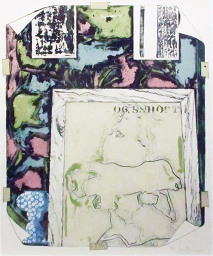 Jasper Johns – Untitled (Fragmented Frame), 1992 – Lithograph Jasper Johns – Untitled (Fragmented Frame), 1992 – Lithograph