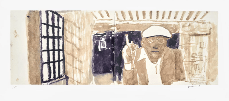 David Hockney – Self Portrait in My Living Room, 2021 – Inkjet print David Hockney – Self Portrait in My Living Room, 2021 – Inkjet print