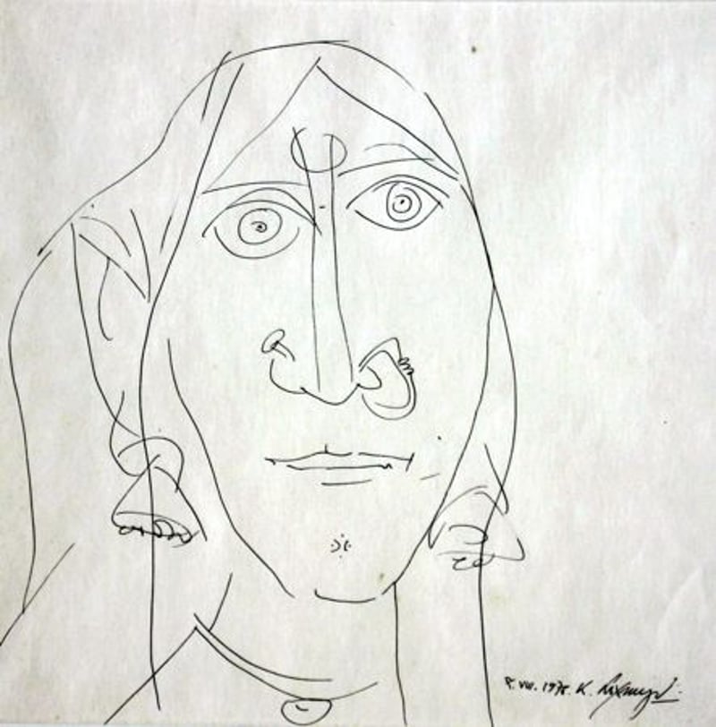 Laxma Goud – Lady, 1976 – Tinta India