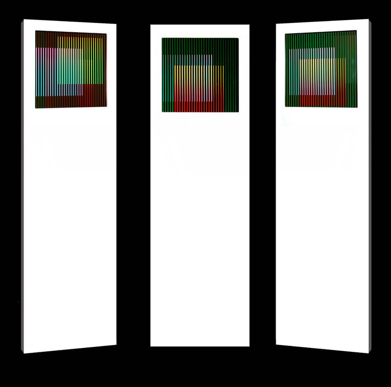 Carlos Cruz-Diez – Chromointerference joaquim, 2012 – Escultura de acrílico Carlos Cruz-Diez – Chromointerference joaquim, 2012 – Escultura de acrílico