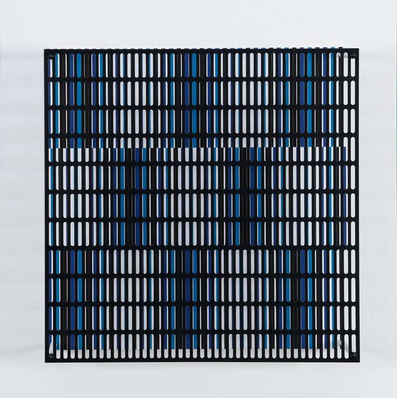 Vibration bandes noir, bleu et turquoise