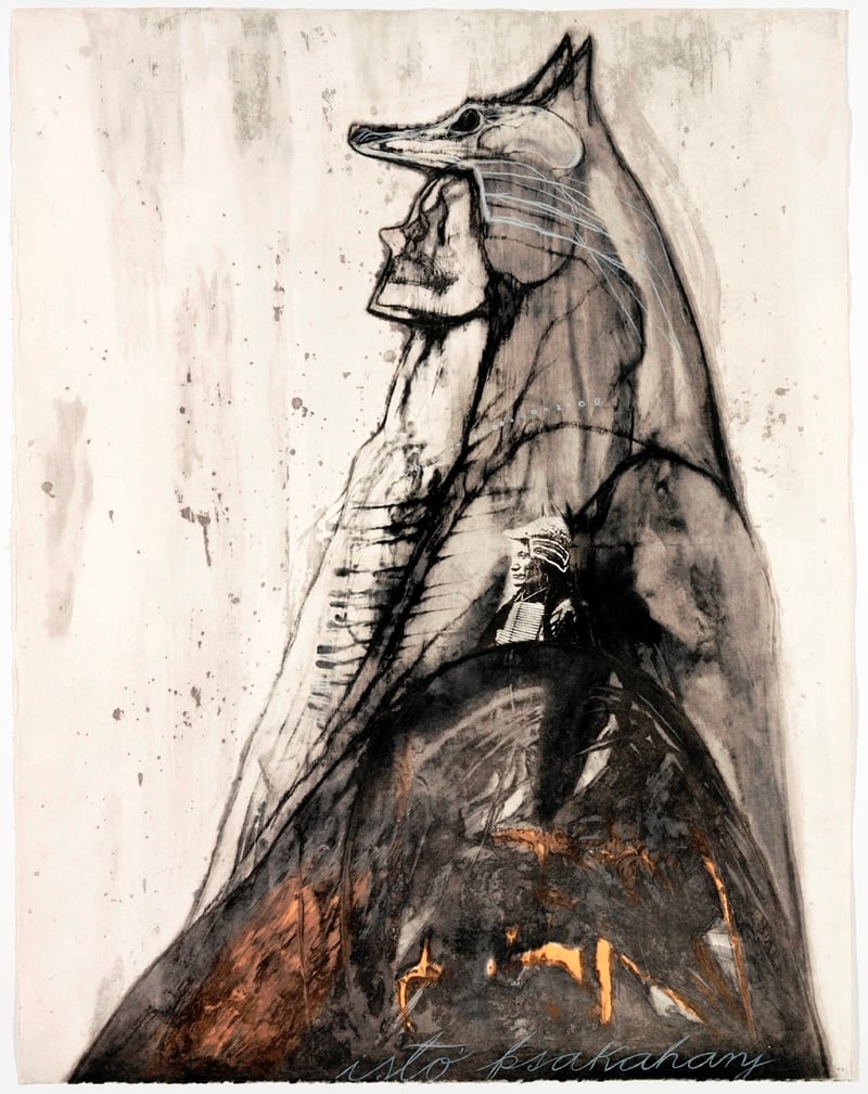 José Bedia – Isto psakahanj, 2008 – Etching