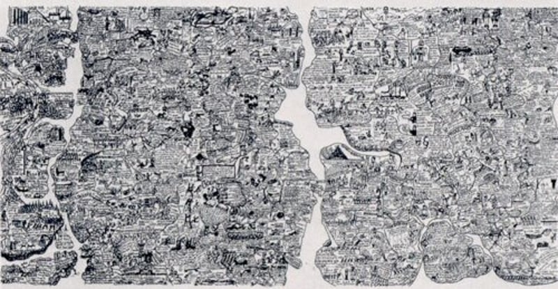 Oyvind Fahlstrom – World map, 1973 – Silkscreen