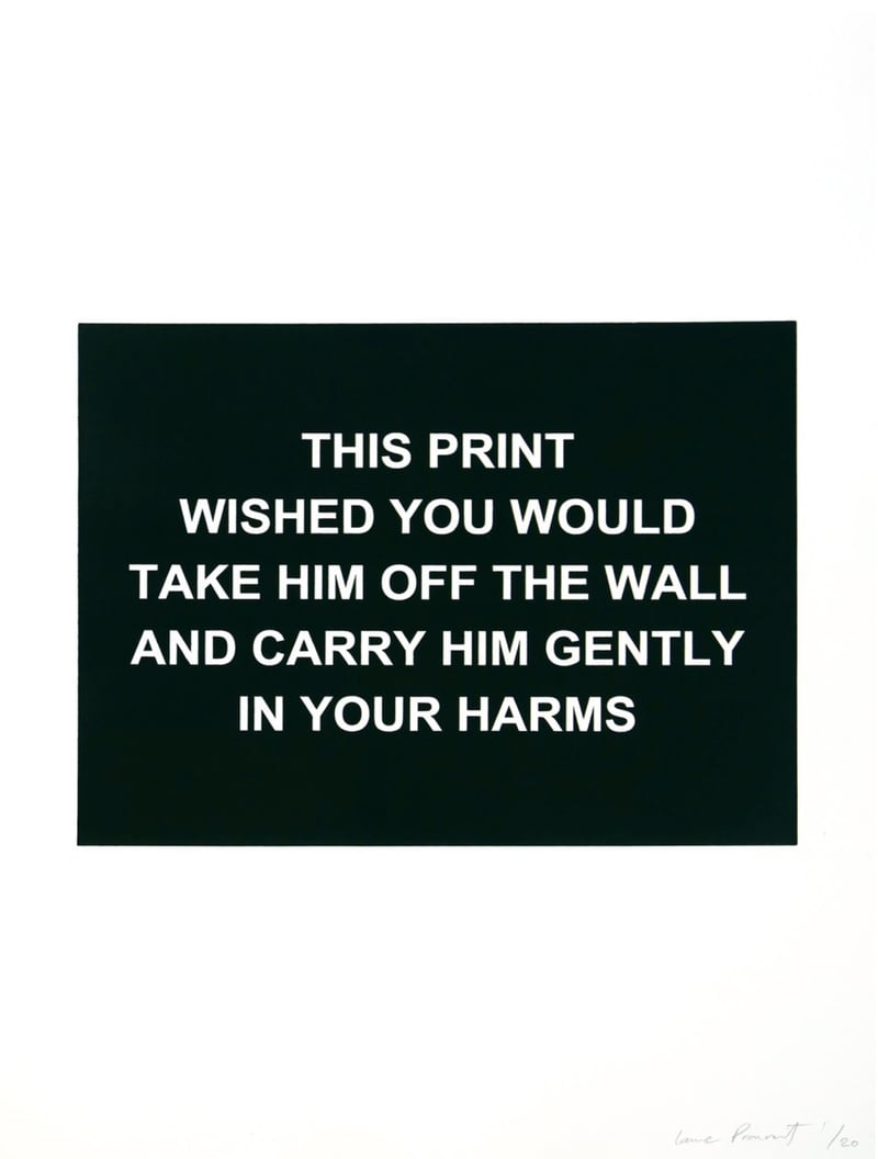 Laure Prouvost – This print wished you would...., 2015 – Radierung Laure Prouvost – This print wished you would...., 2015 – Radierung