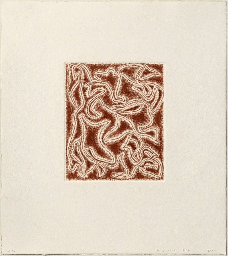 James Siena – Línies sortint de l'obscuritat, 2011 – Etching, aquatint and spitebie