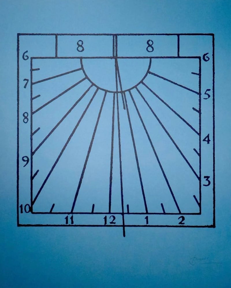 Joan Brossa – Rellotge de sol, 1989 – Litografía