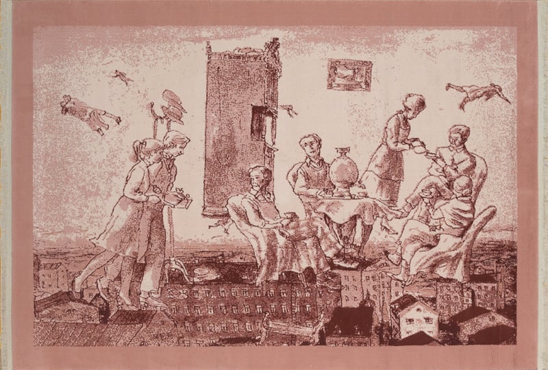 Ilja Kabakov – The Flying #3, 2006 – Tapisserie