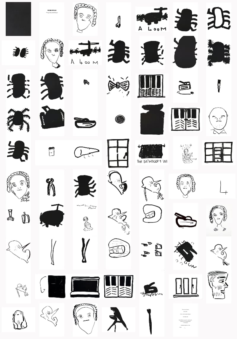 Rose Wylie – Things around the house (66 pc), 2016 – Lithograph