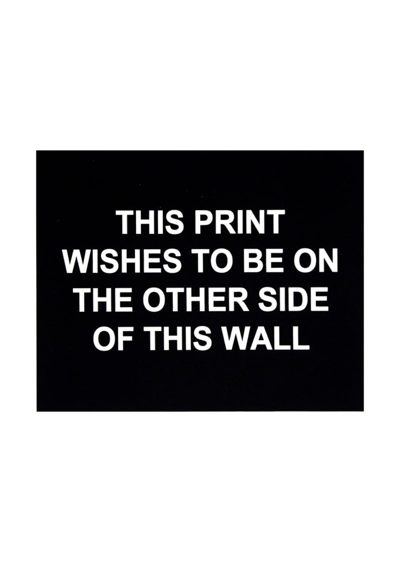 Laure Prouvost – This print wishes to be on the other side of this wall, 2016 – Radierung Laure Prouvost – This print wishes to be on the other side of this wall, 2016 – Radierung