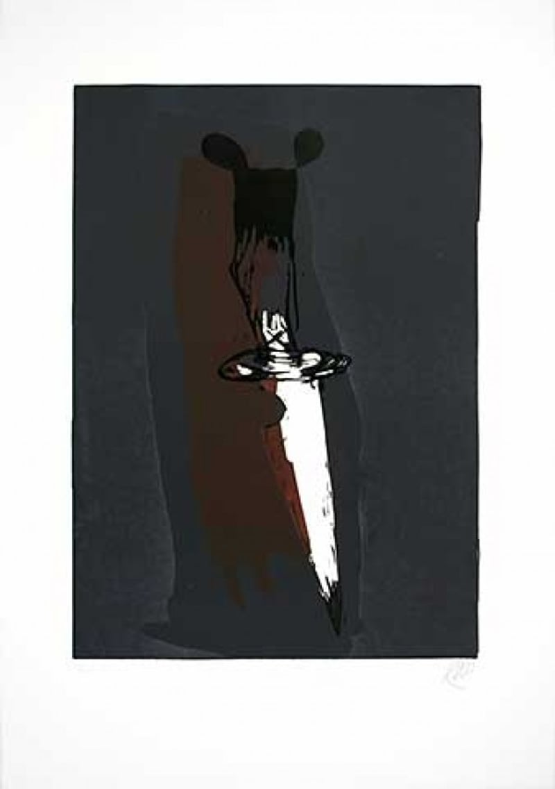 Markus Lupertz – Versteinerte Tropfen II – Houtsnede