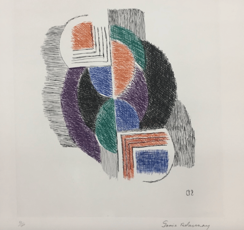 Sonia Delaunay – Composition Etching, 1965 – Gravure Sonia Delaunay – Composition Etching, 1965 – Gravure