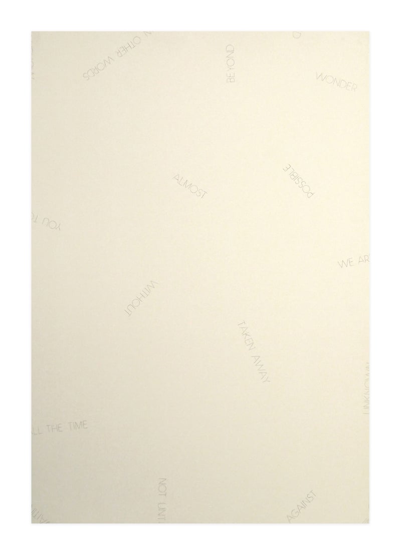 Robert Barry – Réflexions, 1991 – Lithographie