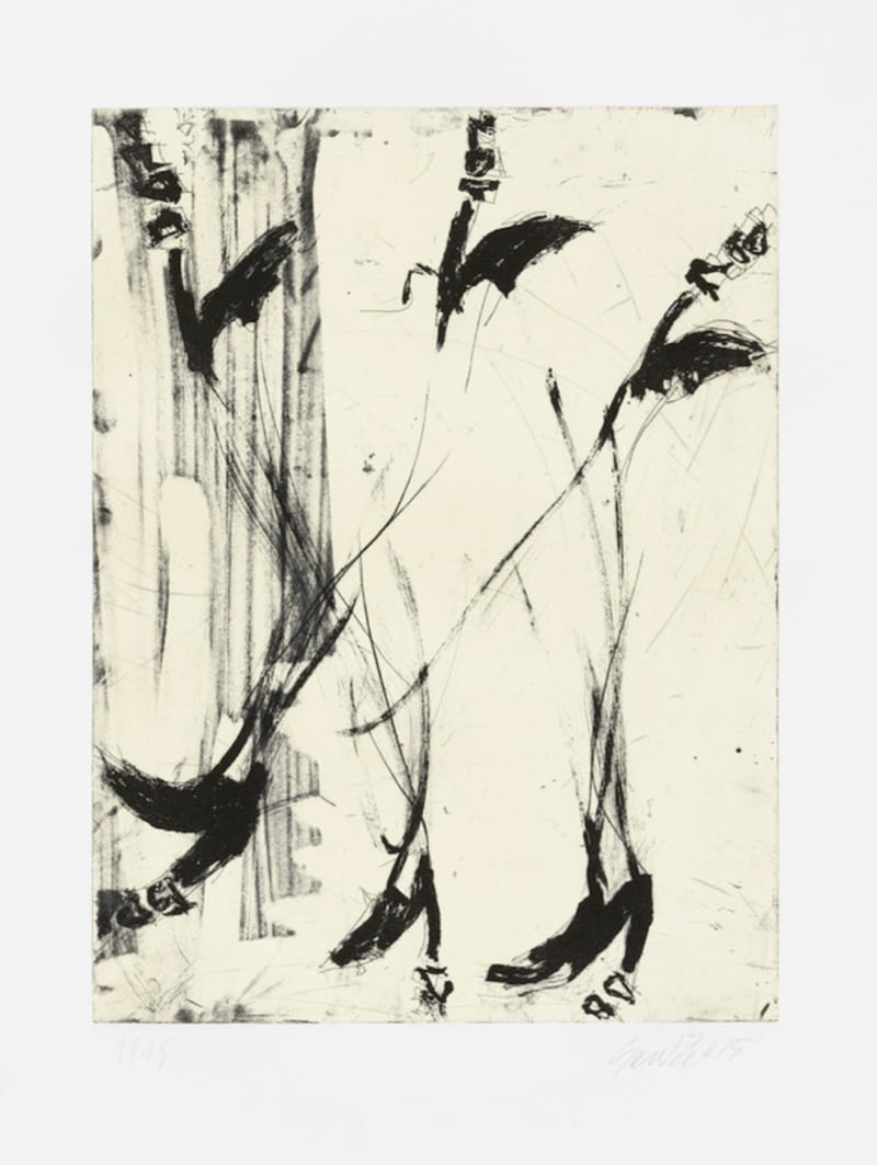 Georg Baselitz – Sono sei piedi, 2015 – Etching and Aquatint