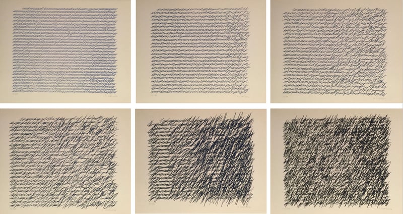 Vera Molnar – Lettres de ma mère (6), 1990 – Serigraph