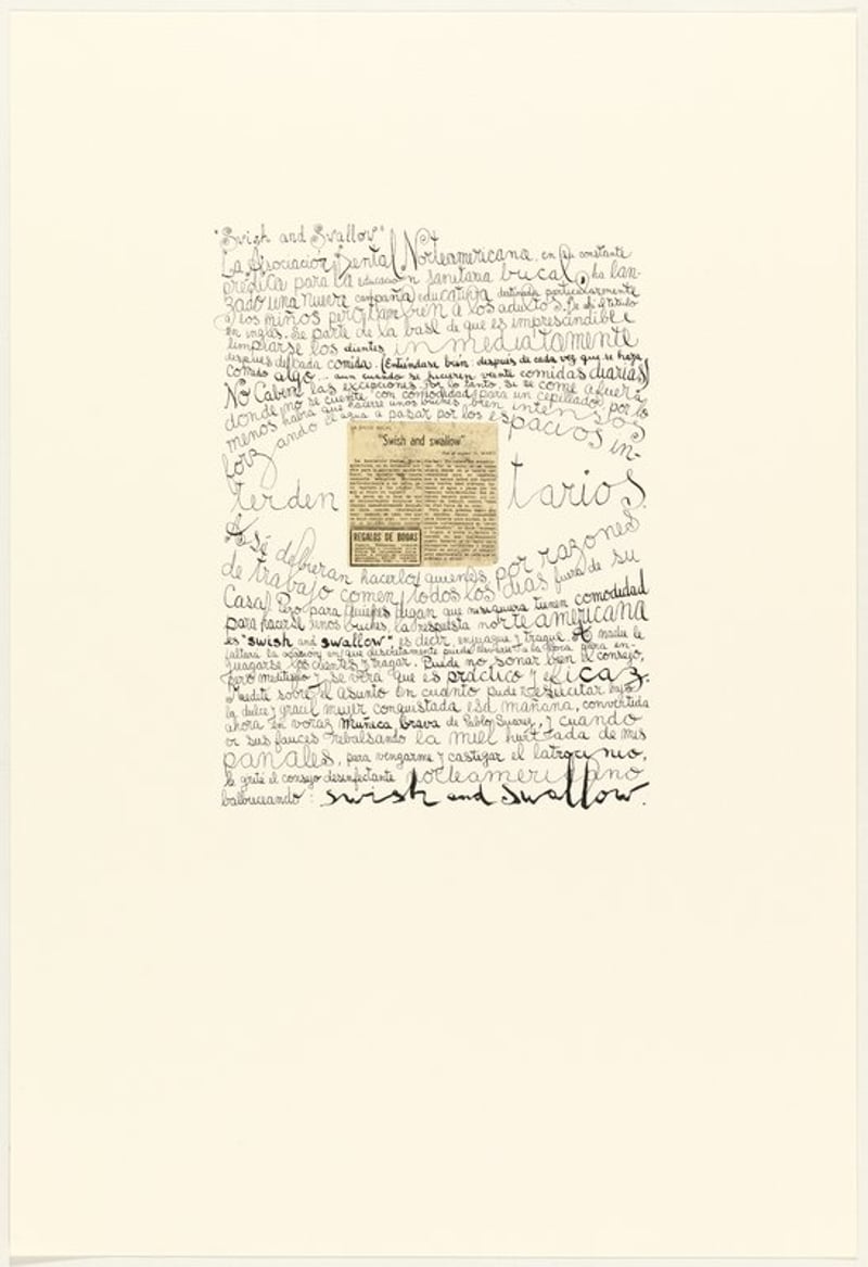 León Ferrari – Swish and swallow, 2009 – Lithograph