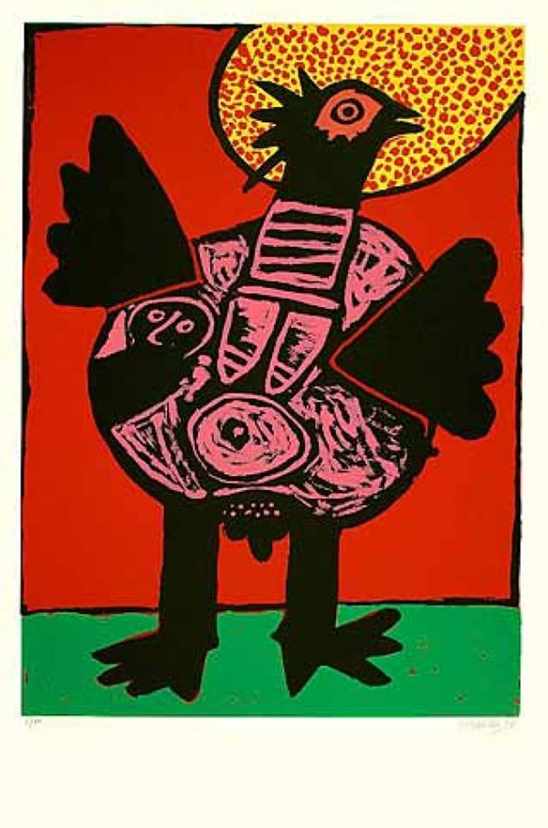 Guillaume Corneille – Big bird (Grosser Vogel), 1991 – Lithografie