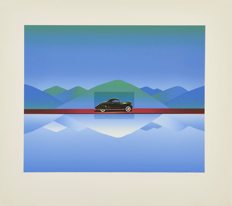 Jean-Michel Folon – Je vous ecris de California, 1986 – Zeefdruk