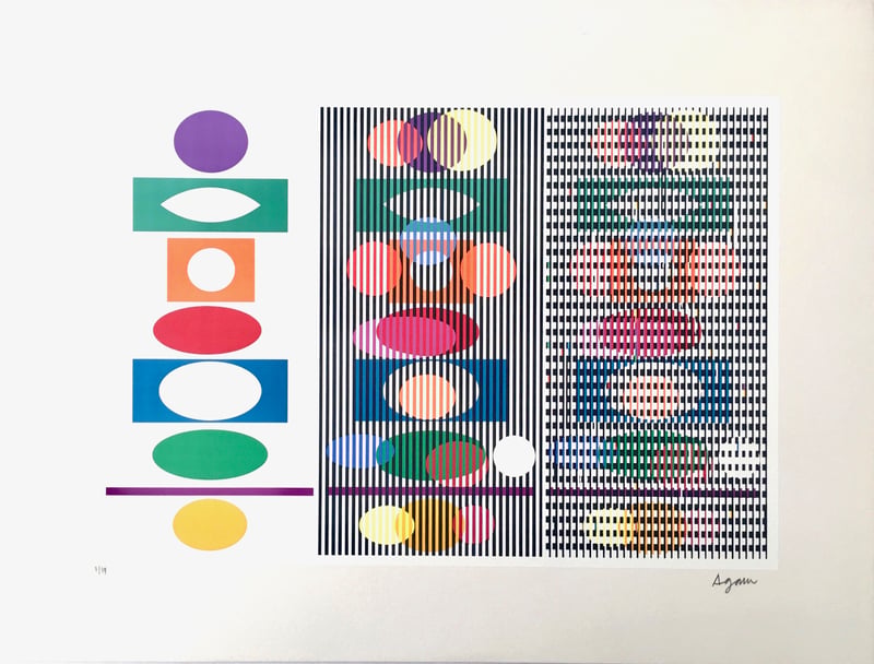Yaacov Agam – Inter Image, c. 1980 – Sérigraphie/Silkscreen Yaacov Agam – Inter Image, c. 1980 – Sérigraphie/Silkscreen