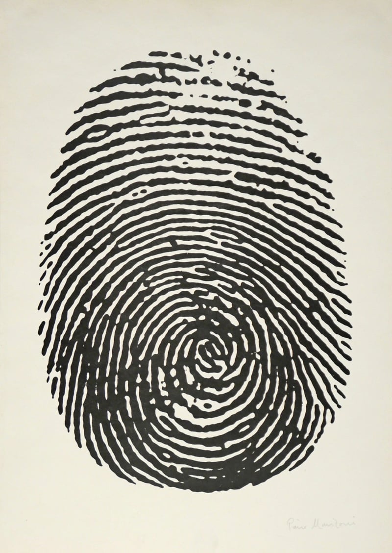 Piero Manzoni – Impronta del pollice sinistro, 1960 – Lithograph Piero Manzoni – Impronta del pollice sinistro, 1960 – Lithograph