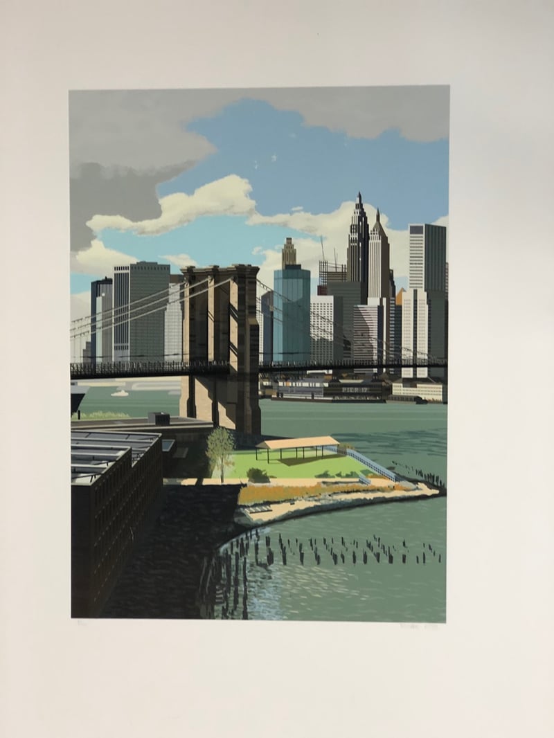 Richard Estes – East River, New York, 1989 – Sérigraphie