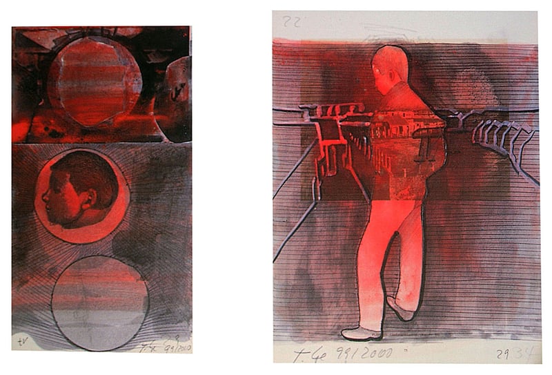 Thomas Lange – Zeittunnel (red), 1999 - 2000 – Mixed Media