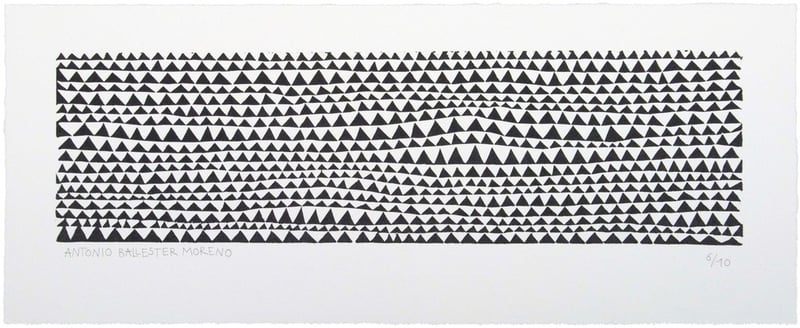 Antonio Ballester Moreno – Triángulos, 2013 – Grabado en linóleo Antonio Ballester Moreno – Triángulos, 2013 – Grabado en linóleo