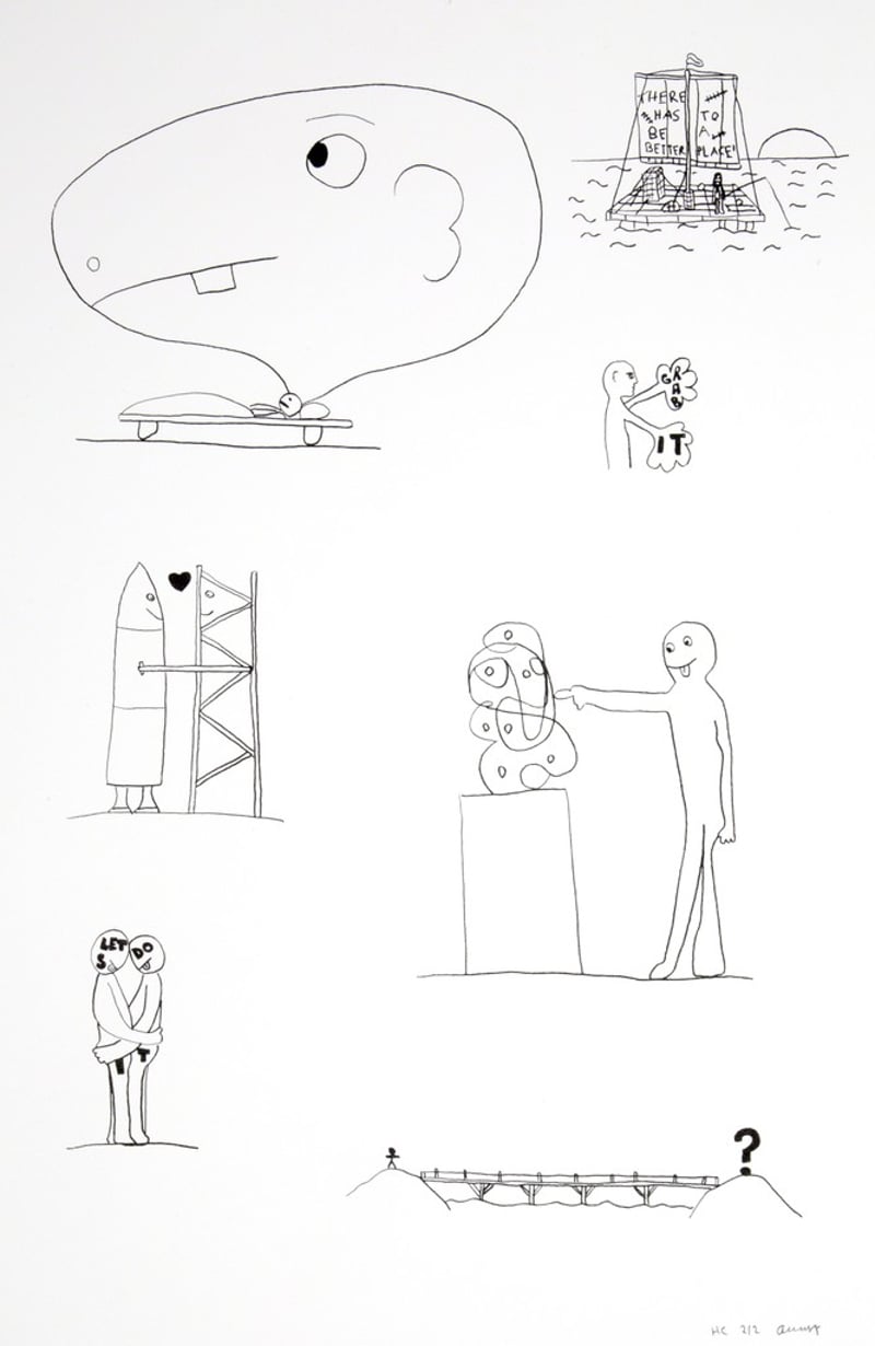 Olaf Breuning – Random thoughts about life 3, 2018 – Lithograph