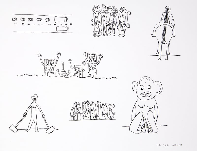 Olaf Breuning – Random thoughts about life 9, 2018 – Lithograph