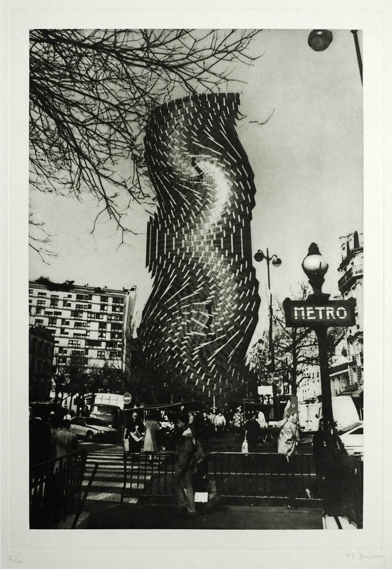 Pol Bury – Tour Montparnasse, 1990 – Aguafuerte