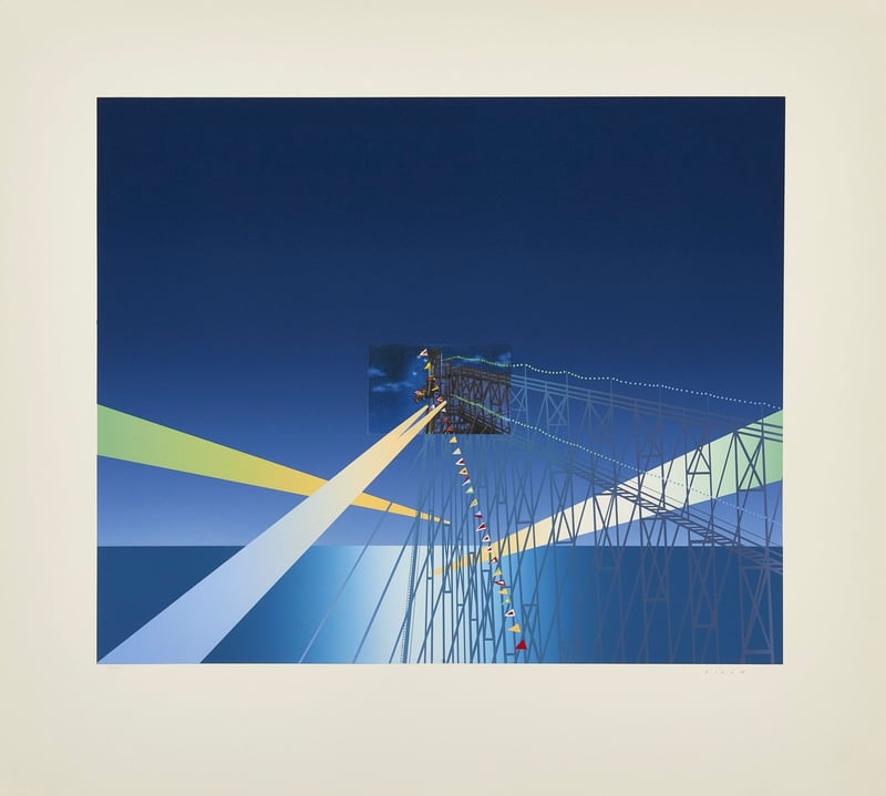 Jean-Michel Folon – Je vous ecris de Coney Island, 1986 – Zeefdruk