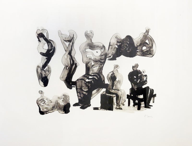 Henry Moore – Ideas for sculptures C. 365 – Lithographie