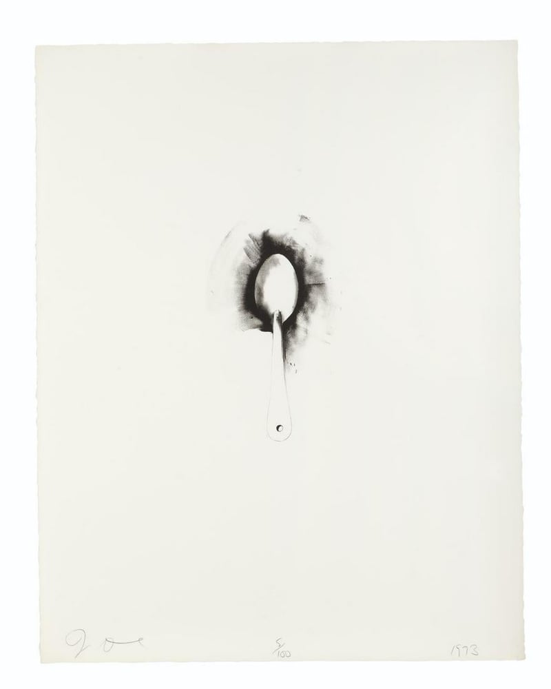 Jim Dine – Spoon, 1973 – Lithograph Jim Dine – Spoon, 1973 – Lithograph