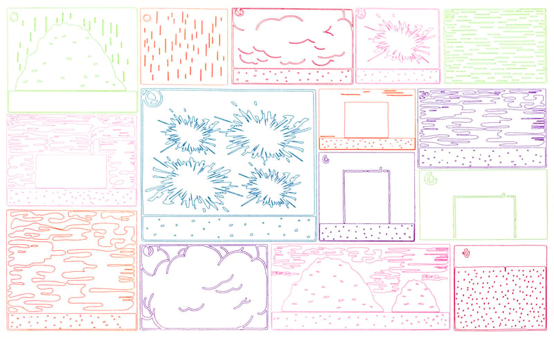 Peter Halley – Cartoon Views, 2020 – Gravure