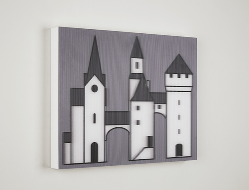 Julian Opie – Medieval Village 3, 2019 – Mixed média Julian Opie – Medieval Village 3, 2019 – Mixed média