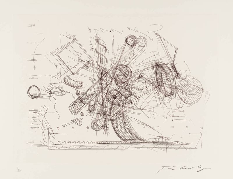 Jean Tinguely – Chaos I, 1973 – Aguafuerte Jean Tinguely – Chaos I, 1973 – Aguafuerte
