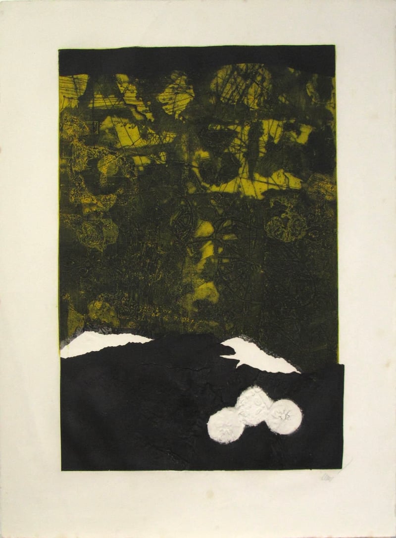 Antoni Clave – En noir et jaune, 1969 – Técnica mixta Antoni Clave – En noir et jaune, 1969 – Técnica mixta