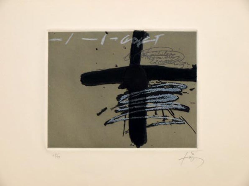 Antoni Tapies – Aparicions 8, 1982 – Aguafuerte
