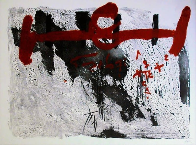 Antoni Tapies – Taches Et Chiffres 1, 1972 – Mixed Media