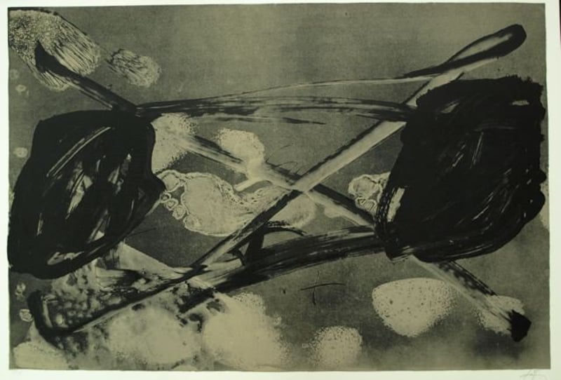 Antoni Tapies – 2. Empreinte Barrée 1, 1984 – Lithographie