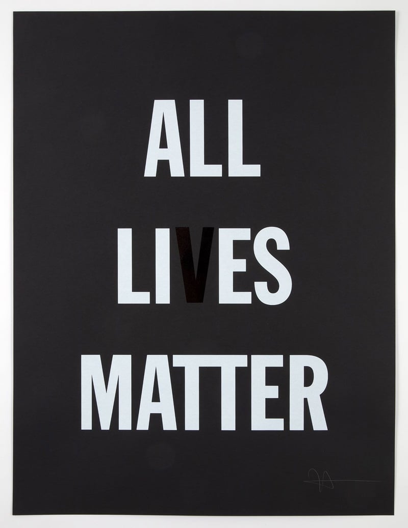 Hank Willis Thomas – All Li es Matter, 2019 – Lithographie