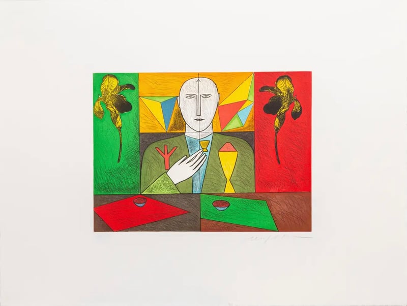 Mimmo Paladino – Mathematico 5, 2001 – Gravure à l'eau-forte
