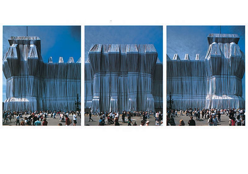 Javacheff Christo – Reichstag Westfassade Triptychon, 1995 – Foto