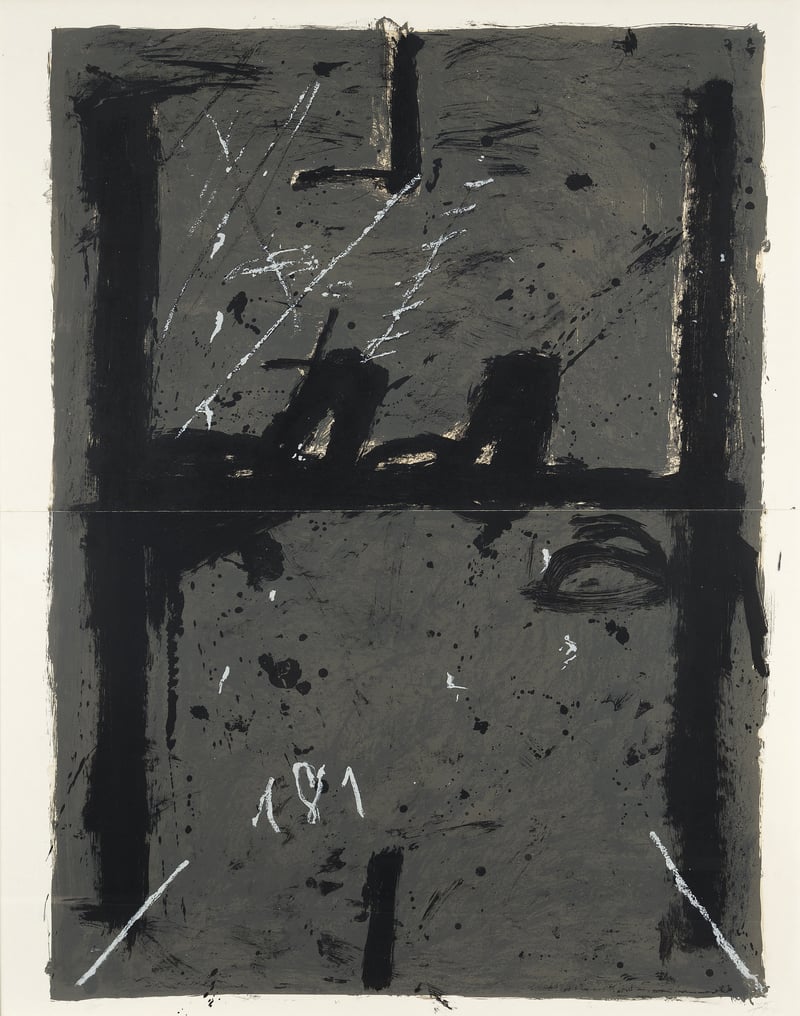 Antoni Tapies – La Grande Grise, 1968 – Lithographie Antoni Tapies – La Grande Grise, 1968 – Lithographie