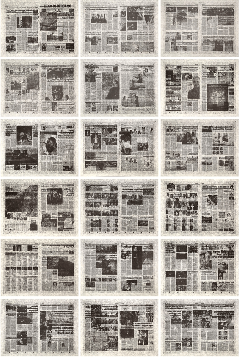 Jacob Kassay – L'eco di Bergamo, 2014 – Lithograph